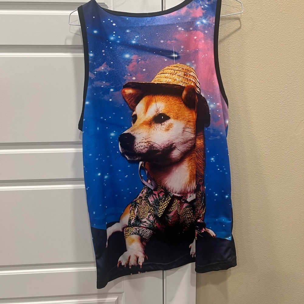 Shiba Inu dog Men’s Print Tank Top size large - Picture 3 of 4